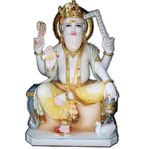Vishwakarma Marble Statue - Color: Different Color