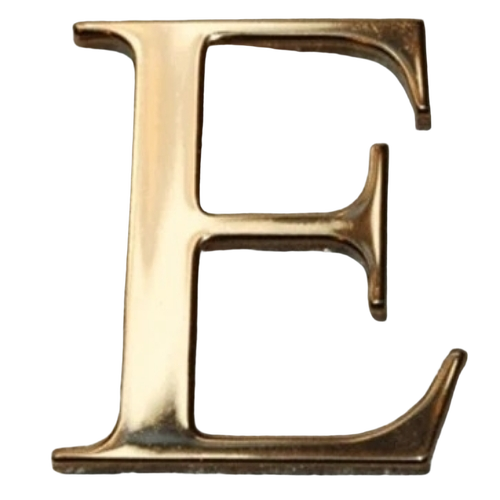 Golden Polished Brass Letter