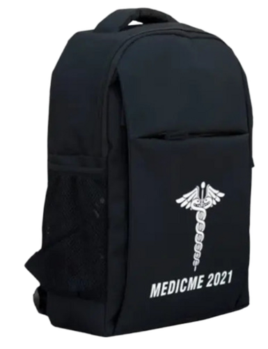 Polyester Custom Laptop Backpack - Color: Black