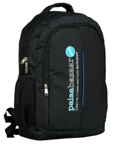 Polyester Hp Laptop Backpack - Color: Black