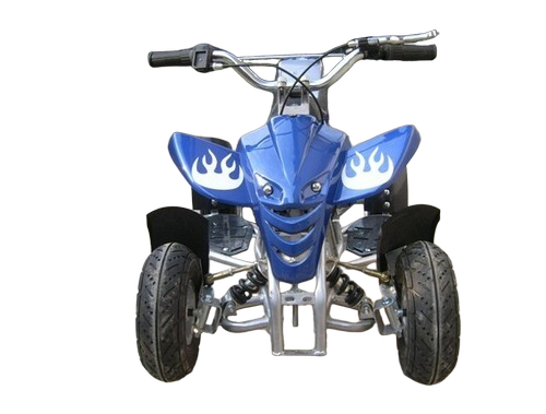 2 Stroke 49cc ATV Motorcycle - Plastic, 110x55x58cm, Blue and Black | Petrol 2-Stroke Engine, Rear Disc Brakes, 50KM/H Speed