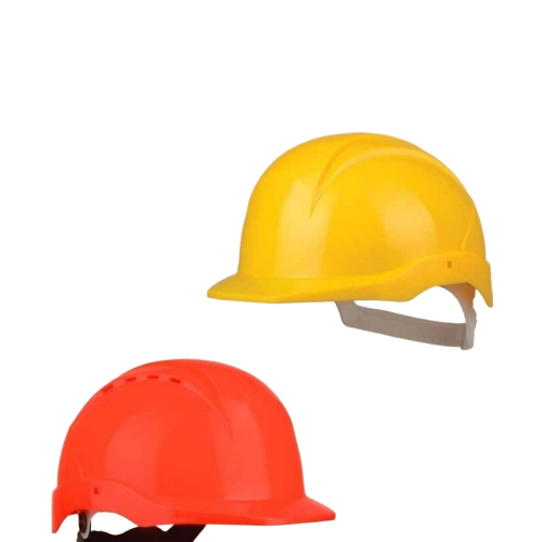 Industrial Safety Helmet - Plastic, Custom Size, Multicolor | Ratchet Type, EN Standard, ISI Certified
