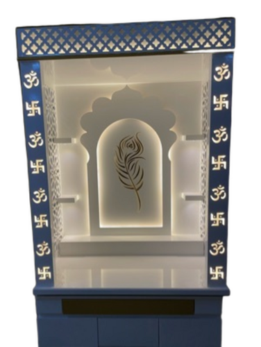 Wooden Pooja Mandir - Color: White