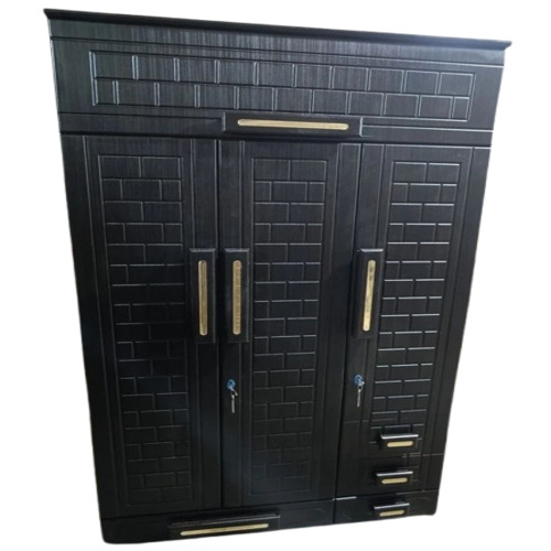 Wooden Wardrobe - Engineered Wood 3 Door Multicolor, Drawer Storage, Hinged Design