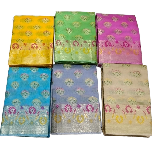 Banarasi Pure Silk Saree - Silk, Multi Color, All Size | Handwoven Artistry, Traditional Motifs, Intricate Zari, Festive Wear