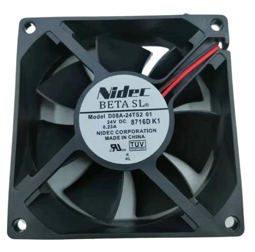 D08A-24TS2 01 NIDEC AC Axial Fan - Plastic, Black, 6 Blades | High Airflow, Low Noise, Durable, Easy Installation