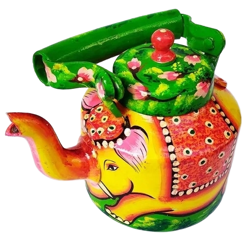 Elephant Design Handpainted Kettle