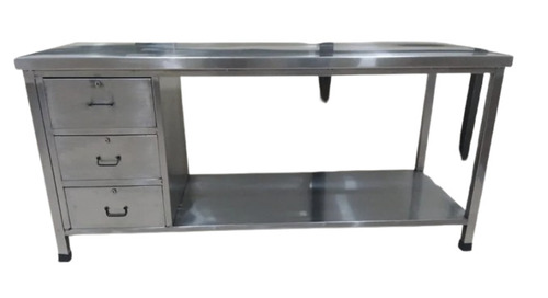 Steel Powder Coated Ss Table