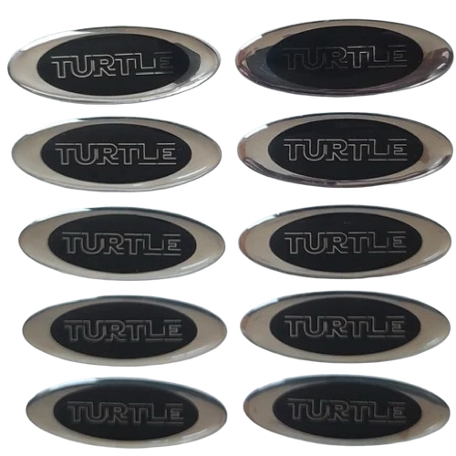 Turtle Sticker - Rubber, Square, Multi Color | Self-Adhesive, Water Resistant, Scratch Proof, Tear Resistant