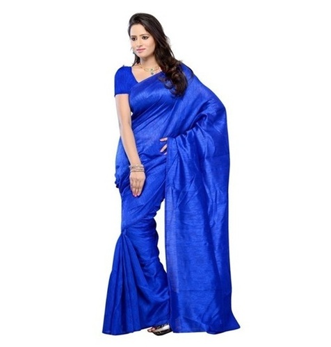 Chiffon Sarees - Chiffon, 5.50m Length, Blue | Lightweight, Quick Dry, Neatly Stitched, Casual Wear