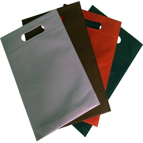 D Cut Bags - Non Woven, Multi Color | Reusable, Lightweight, Tear Resistant, Water Resistant, Foldable Design