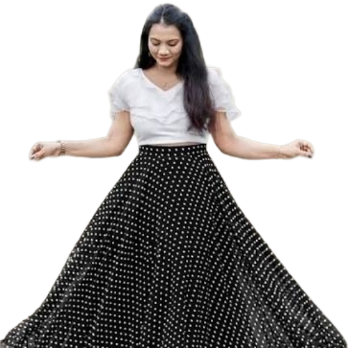 Fancy Skirt Top - Rayon, Multi Color, All Sizes | Stylish Design, Comfortable Fit, Lightweight Fabric, Flared Silhouette