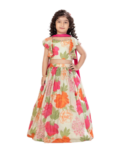 Girls Ethnic Lehenga Dress - Design: Na