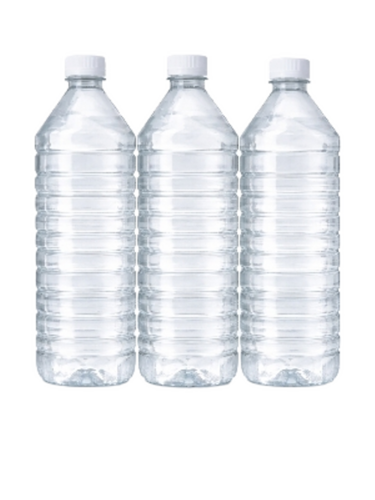 Mineral Water Pet Bottle - Plastic, Transparent, Round, Screw Cap | Leak Proof, Durable, Easy to Carry