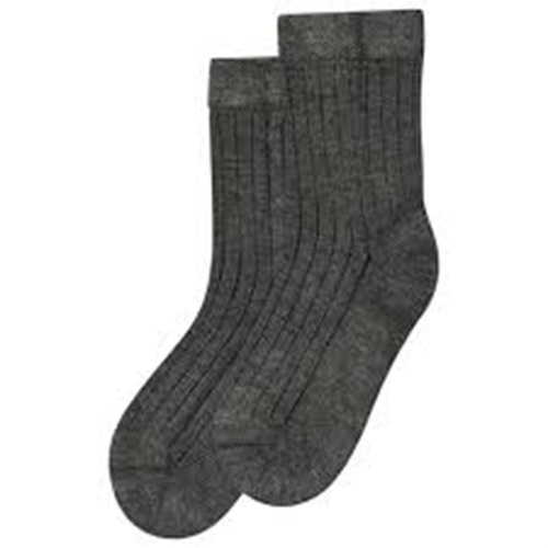 Dark Grey Ribbed Socks
