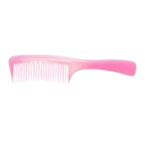 Hair Comb - Durable Solid Pink, Lightweight Design, Smooth & Wide Teeth, Comfortable Grip