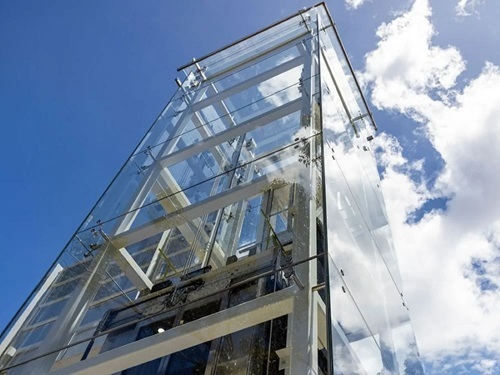 Outdoor Residential Elevator - Metal, 220-300V | Weather Resistant, Safety Sensors, Spacious Cabin, Silent Movement