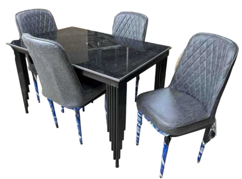 Black Marble Dining Table 4 Seater - Application: Home