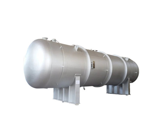 Horizontal Pressure Vessels - Metal Standard Size, Silver Painted Coating | Chemical Corrosion Resistant, Rust Resistant, Waterproof, Easy to Fit