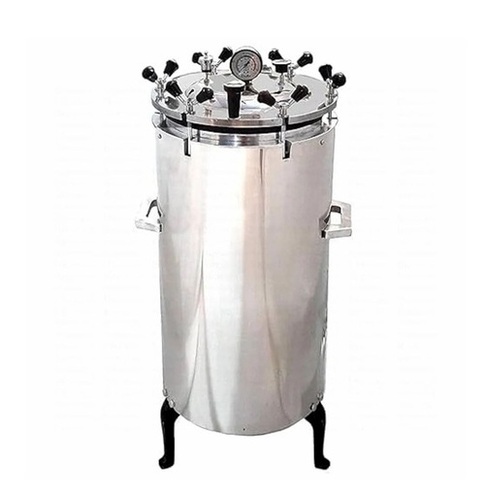 Hospital Autoclaves - Stainless Steel Standard Chamber, Silver, 220v | Manual Operation, Corrosion-protected, Shock Guarded, Dependable Performance