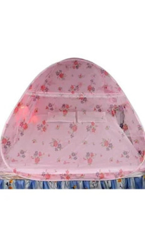 Pink Fiber Mesh Foldable Mosquito Net For Single Bed - Age Group: Babies