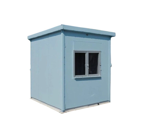 Security Guard Cabin - FRP Walls and Roof, Blue, Modular Floor Installation | Water, Weather, Corrosion Resistant, Portable, Washable