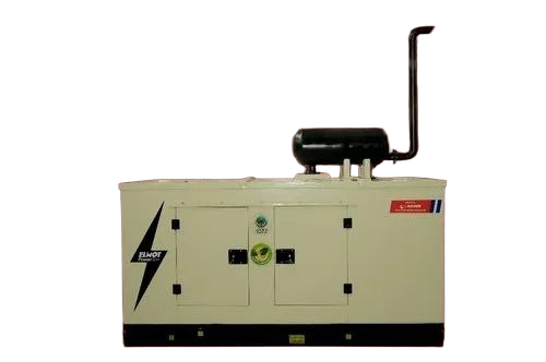 40 Kva Elmot Diesel Generator - Silent Acoustic Enclosure 2500x1050x1300 mm, White, Three Phase, Industrial Use