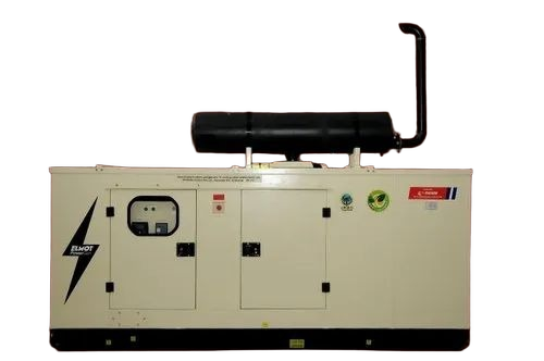 45 Kva Elmot Diesel Generator - 2500x1050x1300 mm, White, 3 Phase | 45 kVA, Industrial Use, 120 L Fuel Tank