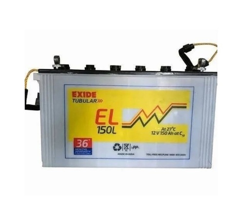Exide Tubular Battery - Plastic Sealed, Bright Red, 12/24/48V | Impact Resistant, Vibration Free, Rechargeable