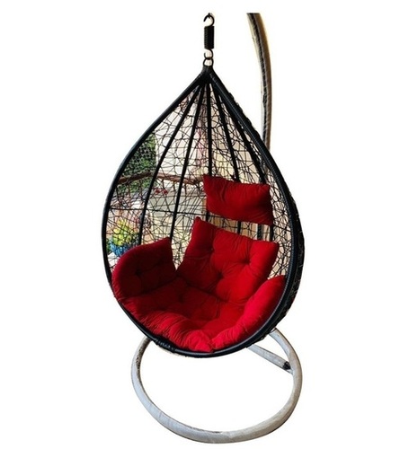 Hanging Swing Chair - Plastic & Metal Standard Size Black | Durable Easy to Clean Eco-Friendly Water Resistant