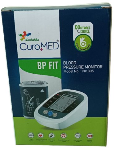 Naulakha Curomed Blood Pressure Monitor - Digital Arm Type, Oscillometric | Large Lcd, Dual User, 99 Memory Readings