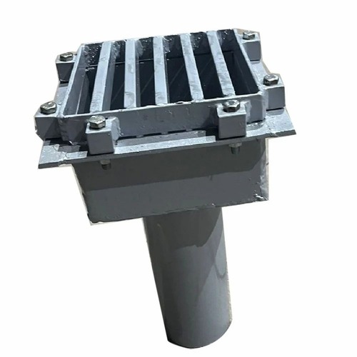 Steel Drainage Spout - Stainless Steel, Standard Size, Silver | Galvanized Surface, Easy Install, Outdoor Use