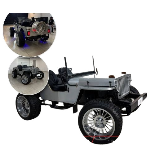 Jeep Modification Service In Dabwali - Metal Gray Diesel Manual Gearbox 4-Seater Modified Jeep