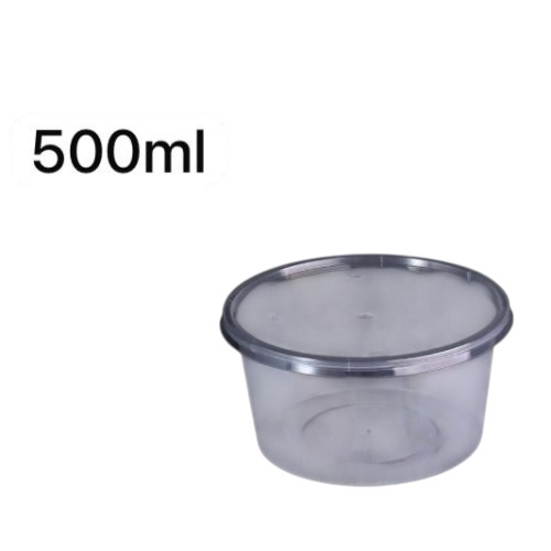Plastic Food Containers, 500ml