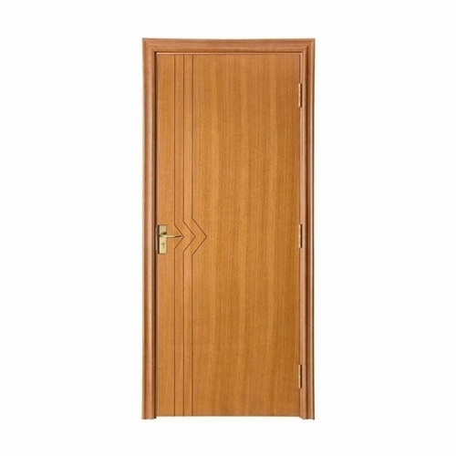 Veneered Door - Solid Wood, Standard Size, Brown, Rectangular Shape, Finished Surface | Entry Door, Inward/Outward Open, Right Lock Handle, Water and Termite Resistant, Hassle-Free Installation