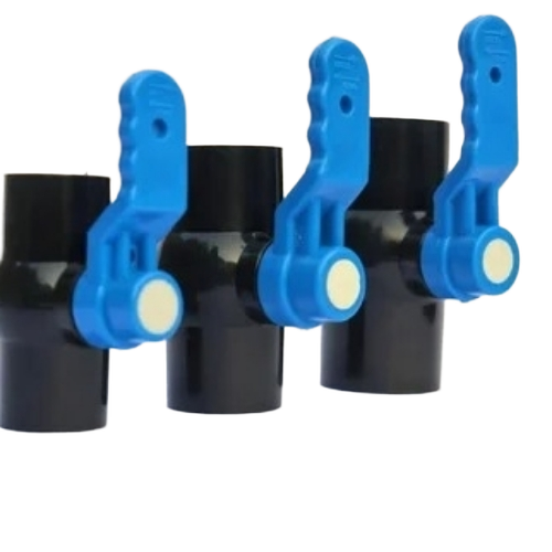MS Plate Handle Long UPVC Ball Valve