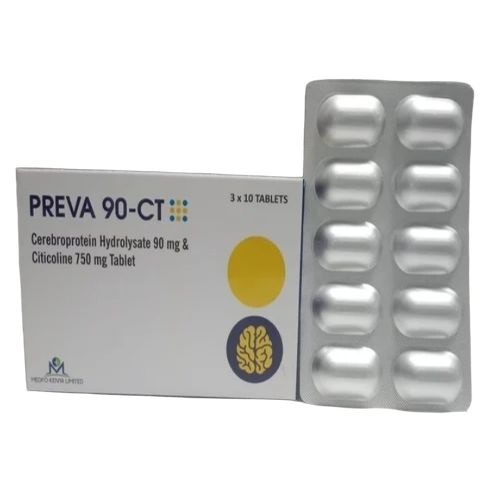 Preva 90 CT Cerebroprotein Hydrolysate Tablet - 90 mg, 3x10 Tablets | Supports Brain Recovery in Stroke, Injury, Dementia