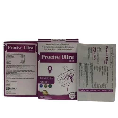 Procive Ultra Myoinositol Tablet - 500 mg 3x1x10 Tablets | Myoinositol D-Chiro Inositol Lycopene Chromium Folic Acid Biotin Vitamin D