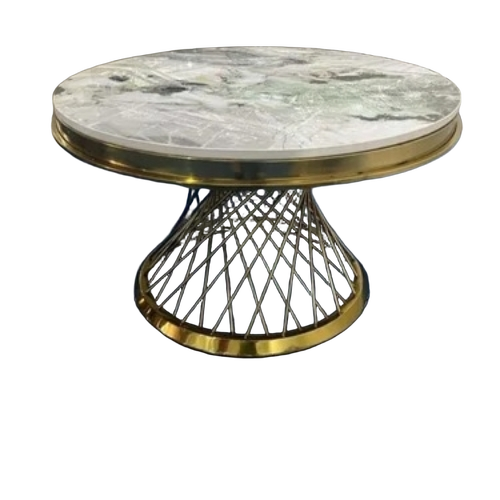 Round Shape Center Table - Smooth Surface, Sturdy Legs, Space-Saving Design | Durable, Fine Finish, Modern Indoor Furniture