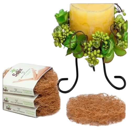 Body Care Scrub Pad - Natural Green Durable Design | Gentle Easy Grip Reusable for Daily Use