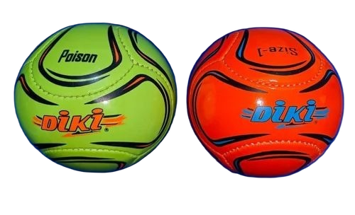 Football Diki Size No.1 - PVC 1 Panel Orange and Green Machine Stitching