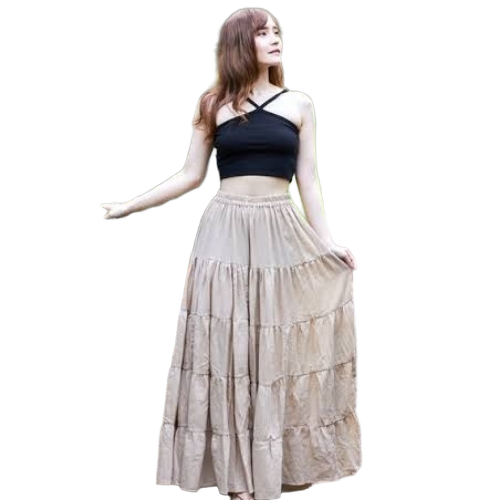 Ladies Skirt - Cotton Blend Standard Size Custom Pattern | Lightweight Breathable Elastic Waistband