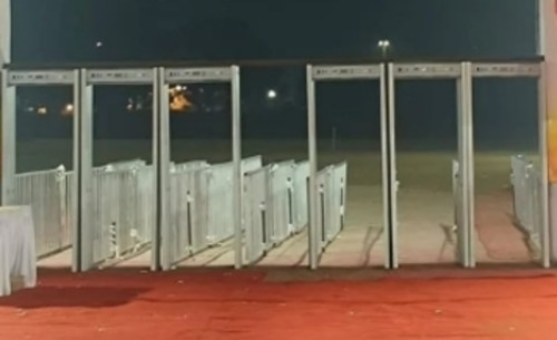 Rental Door Frame Metal Detector for Safety - Battery-Powered, High Sensitivity | Durable Portable Design, Adjustable Screening