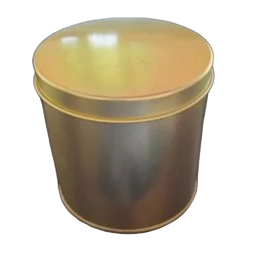 Round Tin Container With Food Lacquer
