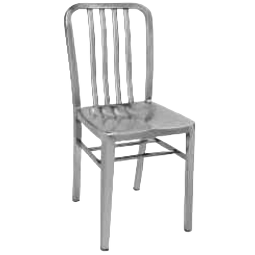 Stainless Steel Chair - Stainless Steel, Shiny Metal, Water Resistant | Modern Design, Comfortable Seating, Rust Resistant
