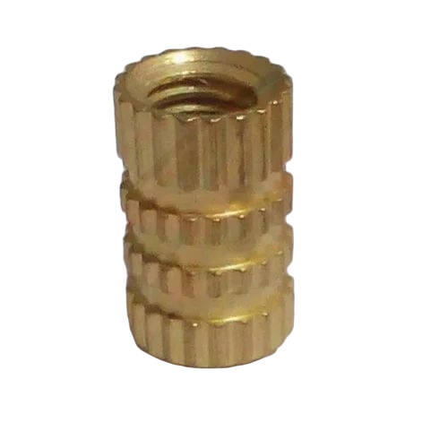 Gold Finish Brass Insert (M5 7 X 11.7mm) - Brass, M5 Thread Size, Hexagon Head | Gold Finish, Industrial Use