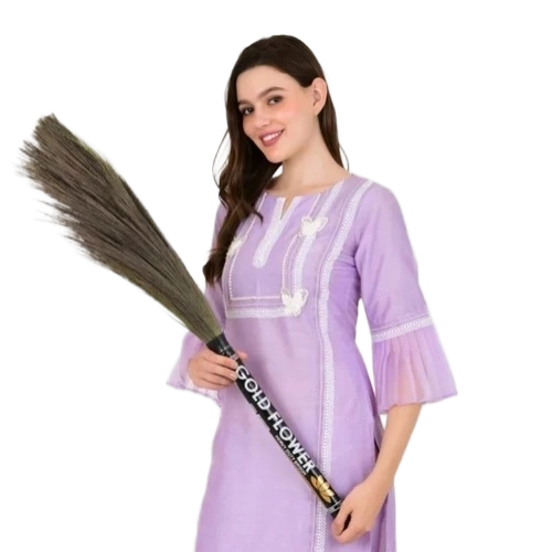 Hold Flowers Blue Phool Jhadu Floor Broom