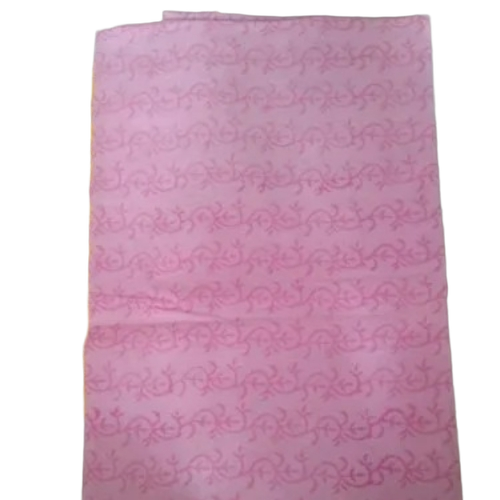 Sanganeri Prient Suit Fabric - Cotton Blend, Yellow Pink | Traditional Hand Block Floral Motifs, Soft Breathable Fabric, Natural Dyes