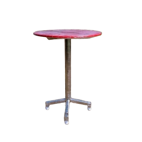 Stainless Steel Restaurant Table - Round, Metallic, Lightweight | Rust Resistant, Elegant Design, Smooth Surface, Sturdy Frame, Easy Maintenance, Polished Finish