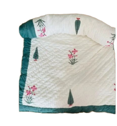 Hand Block Cotton Jaipuri Quilt - Pattern: Printed